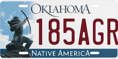 OK license plate 185AGR