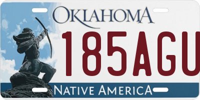 OK license plate 185AGU