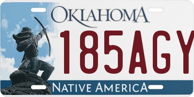 OK license plate 185AGY