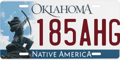 OK license plate 185AHG