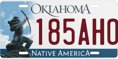 OK license plate 185AHO