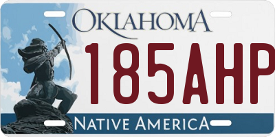 OK license plate 185AHP