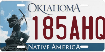 OK license plate 185AHQ