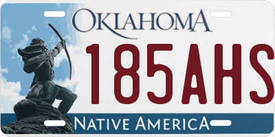 OK license plate 185AHS