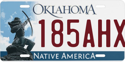 OK license plate 185AHX