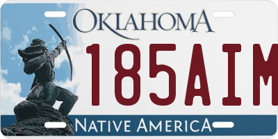 OK license plate 185AIM