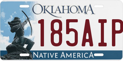 OK license plate 185AIP