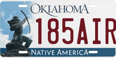OK license plate 185AIR