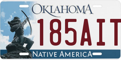 OK license plate 185AIT