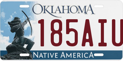 OK license plate 185AIU