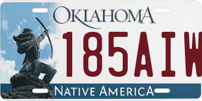 OK license plate 185AIW