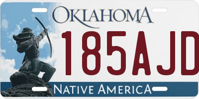 OK license plate 185AJD
