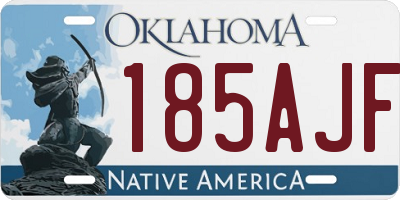 OK license plate 185AJF