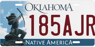 OK license plate 185AJR