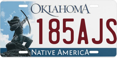 OK license plate 185AJS