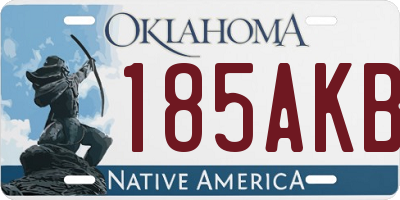 OK license plate 185AKB