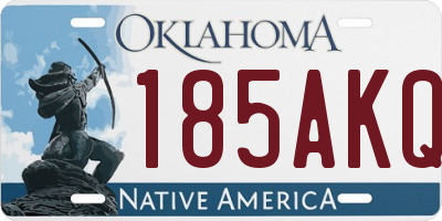 OK license plate 185AKQ