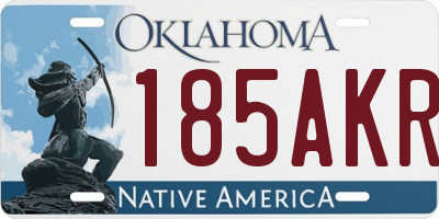 OK license plate 185AKR