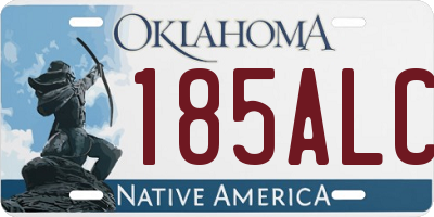 OK license plate 185ALC