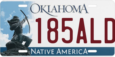 OK license plate 185ALD