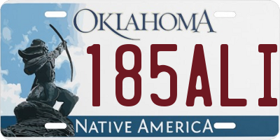 OK license plate 185ALI
