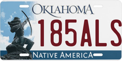 OK license plate 185ALS