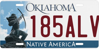 OK license plate 185ALV