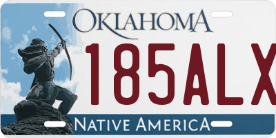OK license plate 185ALX