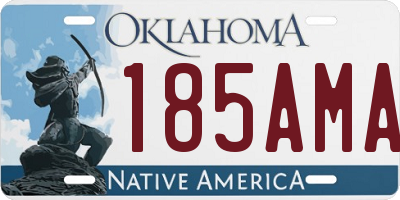OK license plate 185AMA