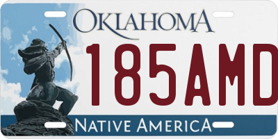 OK license plate 185AMD