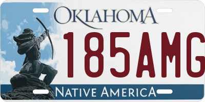 OK license plate 185AMG