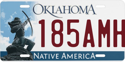 OK license plate 185AMH
