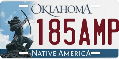 OK license plate 185AMP