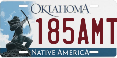 OK license plate 185AMT