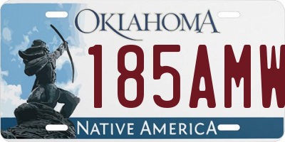 OK license plate 185AMW