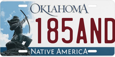 OK license plate 185AND