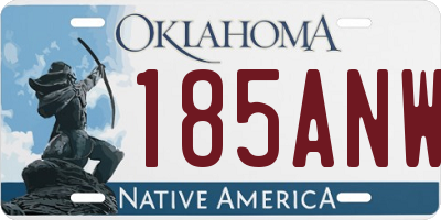 OK license plate 185ANW