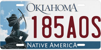 OK license plate 185AOS