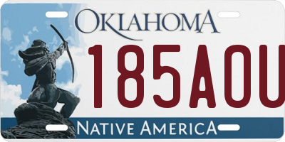 OK license plate 185AOU