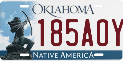 OK license plate 185AOY