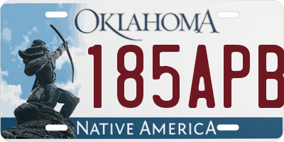 OK license plate 185APB