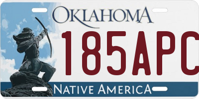 OK license plate 185APC