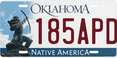OK license plate 185APD