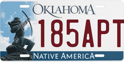 OK license plate 185APT