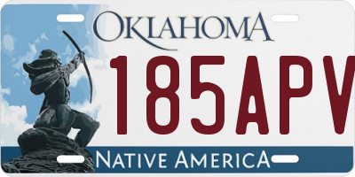 OK license plate 185APV