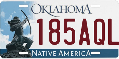 OK license plate 185AQL