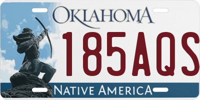 OK license plate 185AQS