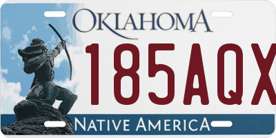 OK license plate 185AQX
