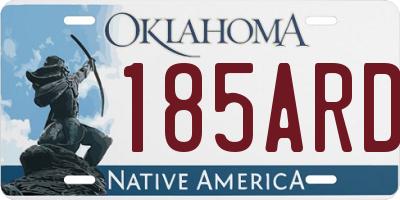 OK license plate 185ARD