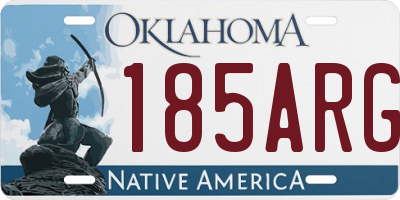 OK license plate 185ARG